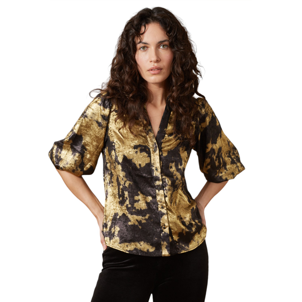 Traffic People Charlie Black & Gold Shirt